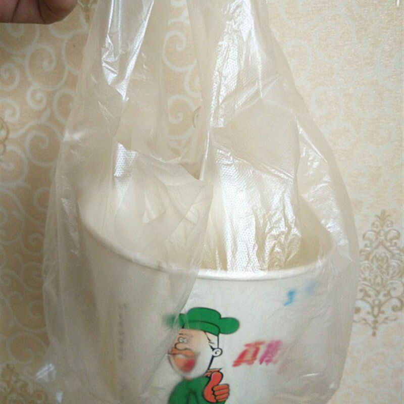 小号20*32*5丝打料袋加厚背心白袋子批明食品塑包袋透发50只