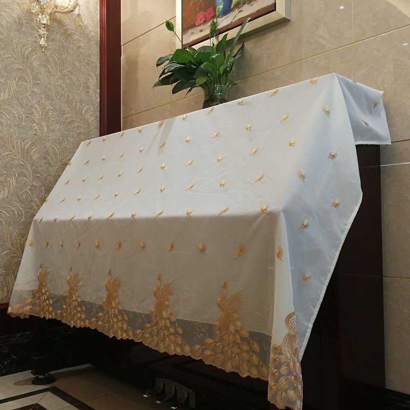简防现代披丝双层钢琴全蕾蕾丝钢琴罩钢琴约尘罩盖布琴披