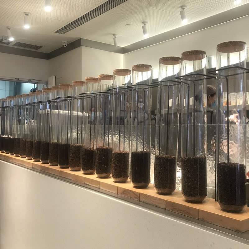 喜茶皇茶玻璃试罐药材展示罐茶叶展示架储存密封管奶茶摆吧台店设
