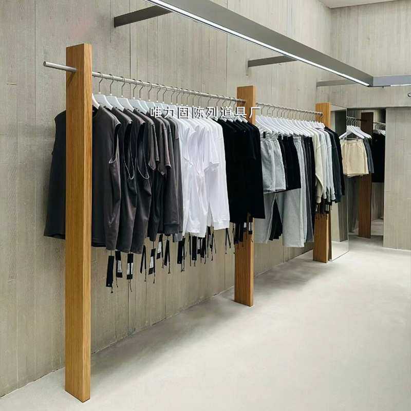 买手店不锈钢落地式挂衣陈列道具定制服装店展示架实木壁挂上墙架,模玩/动漫/周边/娃圈三坑/桌游,模型制作工具/辅料耗材,淘宝优惠券,粉丝福利购,淘宝优惠卷