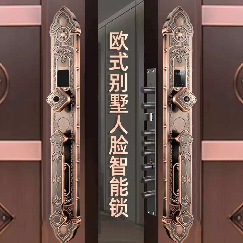 3D人脸识别监控指纹锁全自动锁家用防盗电子智能锁可视对讲