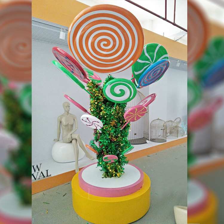 玻璃钢商场儿童乐园棒棒糖糖果美陈陈列装饰道具