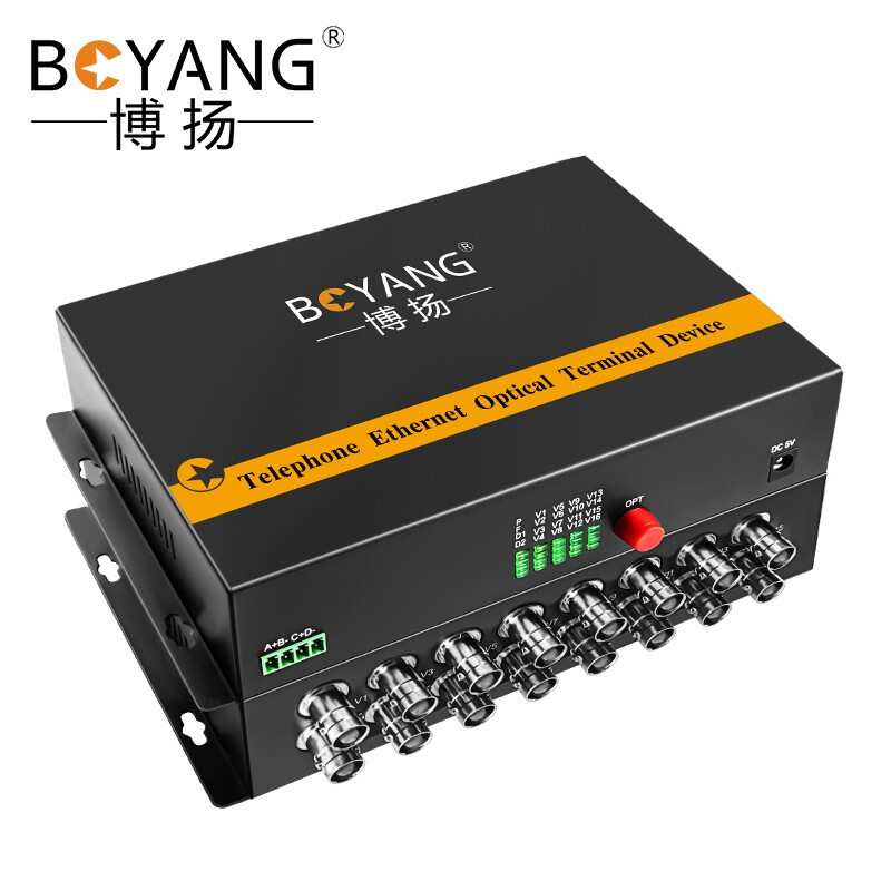 博扬(BOYANG)模拟视频光端机16路视频单纤单模FC接口 1对BY-16V