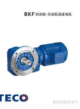 TECO台湾东元减速电机BKA107-Y4-6P-112.41-M1-B-270°斜齿轮电机