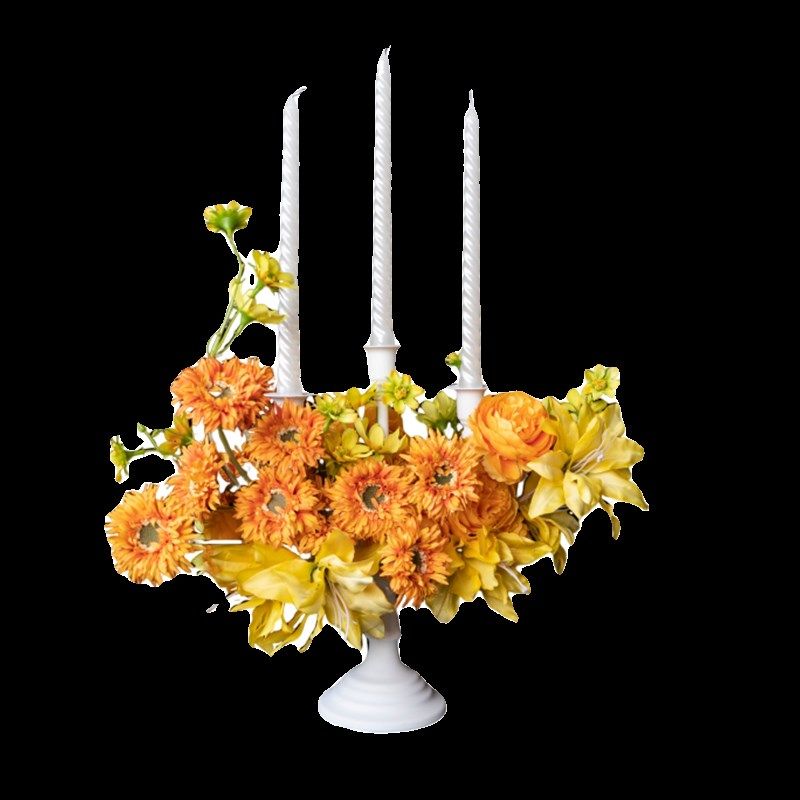 桌面台式摆件烛台花艺 仿真假花欧饰复古桌花甜品装餐桌布置花