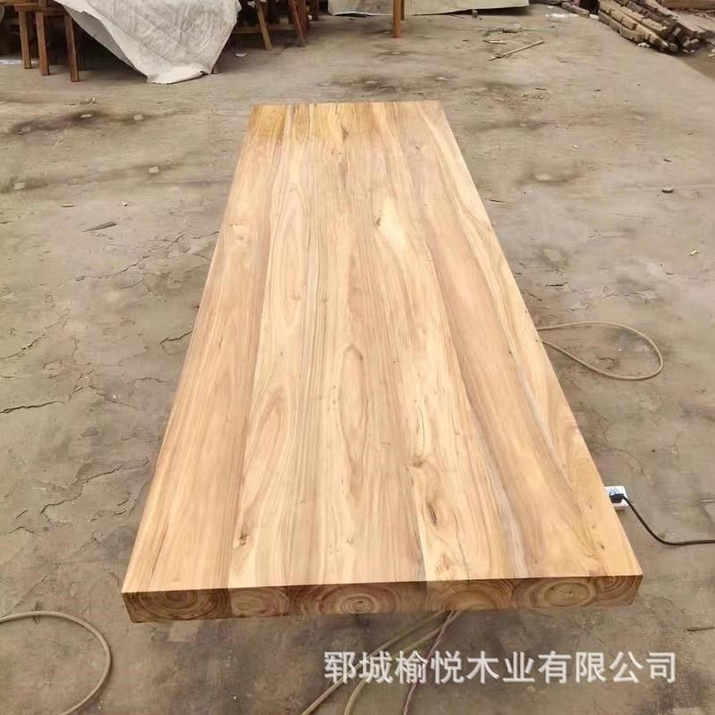 老榆木榆板桌做旧桌面老房梁料厚板餐桌木窗板书桌面板旧飘板大木