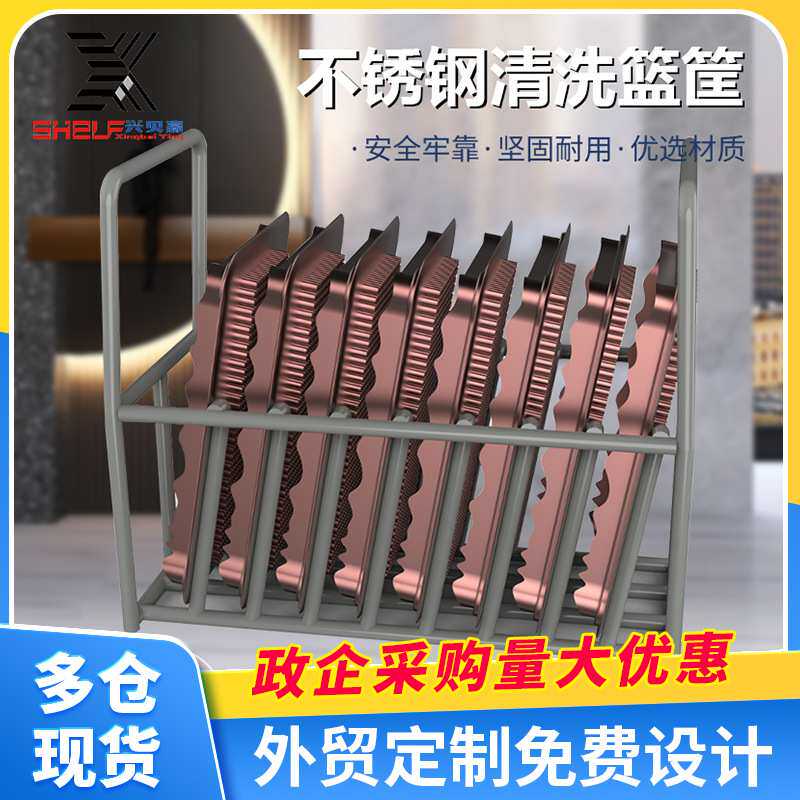 不锈钢清洗篮筐不锈钢烘干筐置物架铁艺收纳筐挂式收纳篮网篮架子