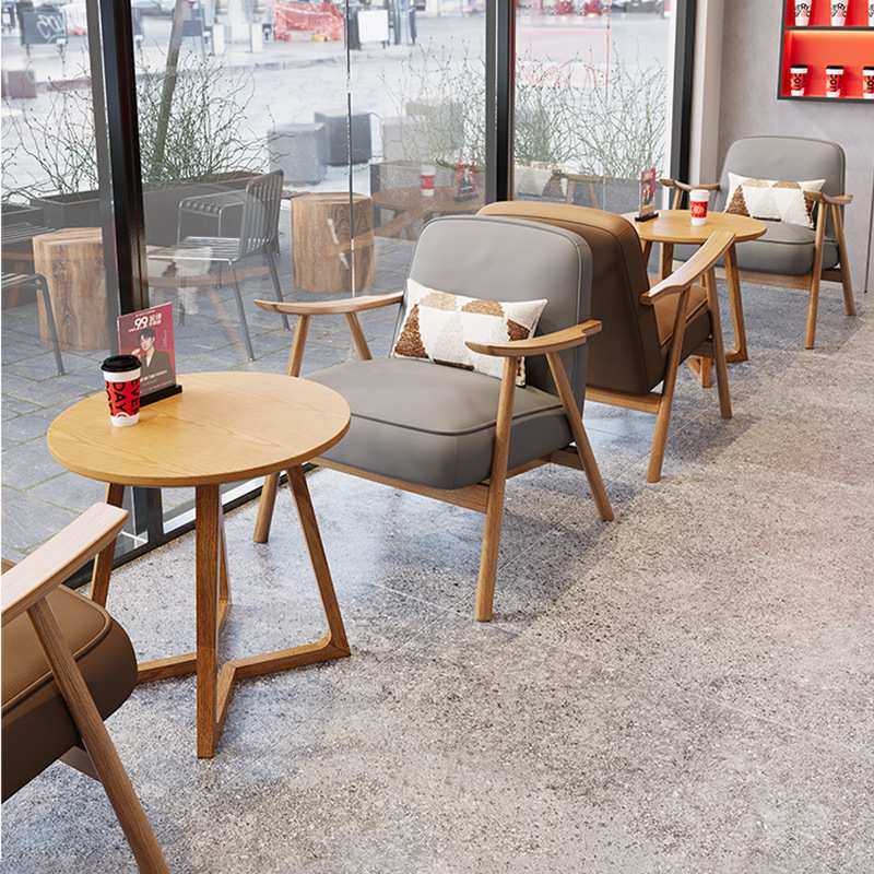 甜品店咖啡厅沙发桌椅组合休息区休闲咖啡椅书吧单人实木扶手沙发,3C数码配件,摄像机配件,淘宝优惠券,粉丝福利购,淘宝优惠卷