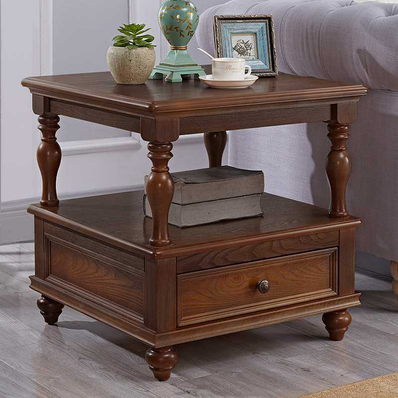 实木沙发边柜小方桌茶几小茶几方几复古美式边几侧边柜边桌小桌子,3C数码配件,摄像机配件,淘宝优惠券,粉丝福利购,淘宝优惠卷