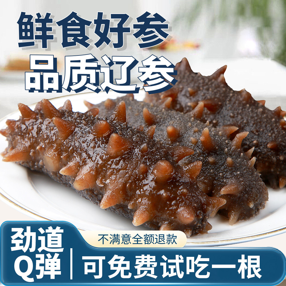 大连即食海参1根尝鲜装深海足龄鲜活海参高倍泡发Q弹鲜滋补礼品