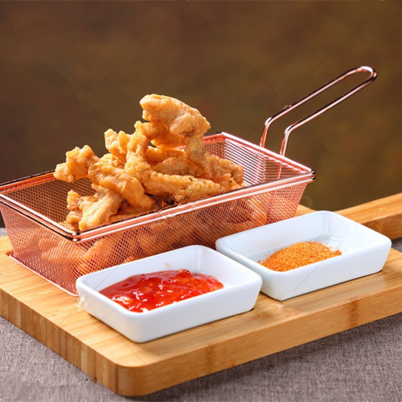 酒店用品创意炸物蓝组合套装油炸小吃蘸料盘饭店餐厅会所意境菜盘
