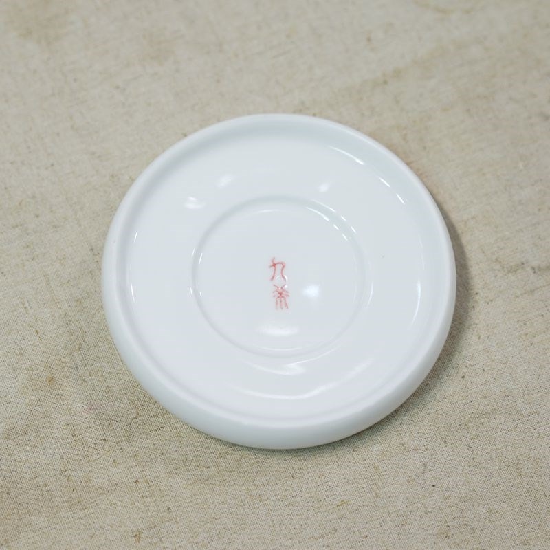 青花瓷盖置釉下手绘杯托壶垫加厚壶承盖托陶瓷茶具配件仿古
