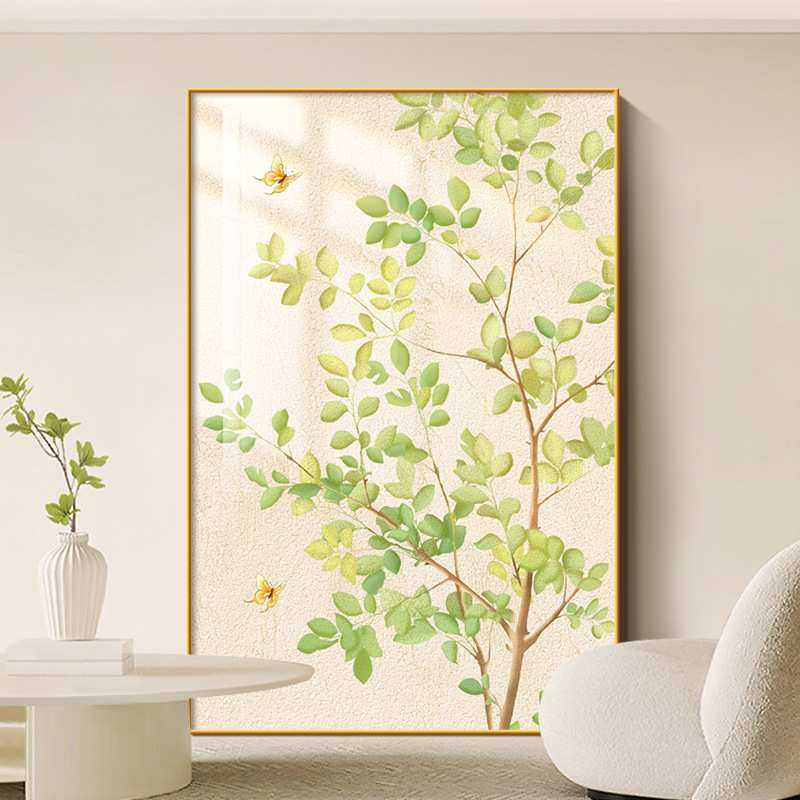 北欧奶油风客厅装饰画光影清新绿植现代简约落地画沙发背景墙挂画,3C数码配件,摄像机配件,淘宝优惠券,粉丝福利购,淘宝优惠卷