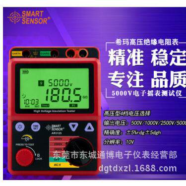 AR3125数字高压兆欧表 绝缘电阻表 5000V数显兆欧表