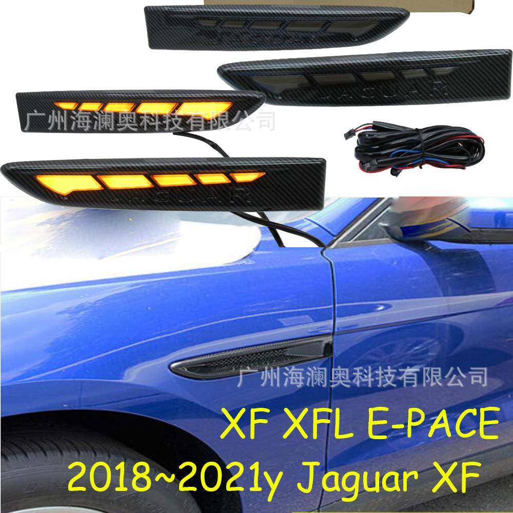 适用于捷豹 XF XFL E-PACE带黄蓝LED日间行车灯流光前雾灯