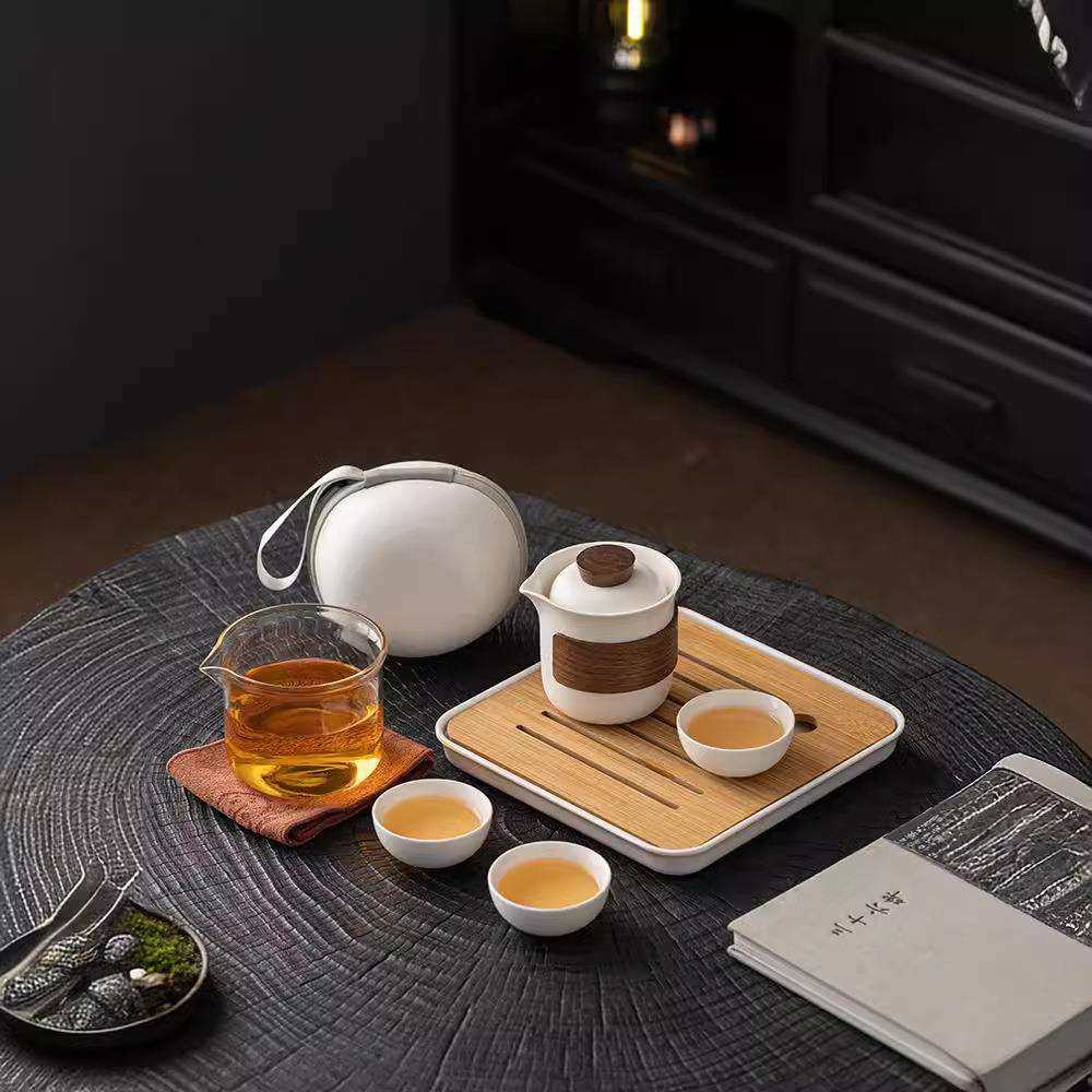 便携式旅行茶具套装快客杯随身包户外露营功夫泡茶壶干泡盘随手礼,电子元器件市场,其它元器件,淘宝优惠券,粉丝福利购,淘宝优惠卷