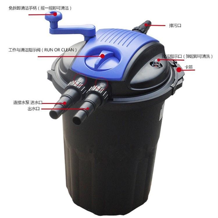 博宇EFU-15000A杀菌灯鱼池UV过滤桶池塘过滤器鱼池压力过滤器
