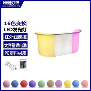 供应LED酒吧接待吧台 创意发光公司装饰前台七彩发光调酒吧台