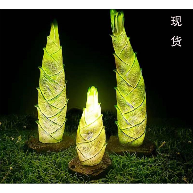 真发光竹子灯庭院装饰草坪灯园林景区亮化竹笋灯户外防水景观灯