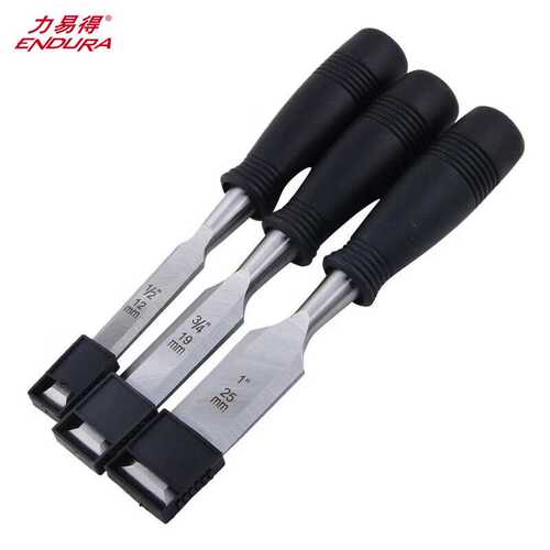 力易得3件木工凿 扁铲凿子雕刻凿木刻刀凿刀平铲 木工工具 E1561