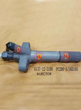 挖掘机PC200-3 S6D105发动机配件喷油器6137-12-3100