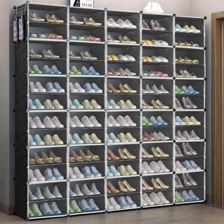 简易鞋柜家用防尘鞋架组装超大经济型多层收纳置物架子塑料大容量