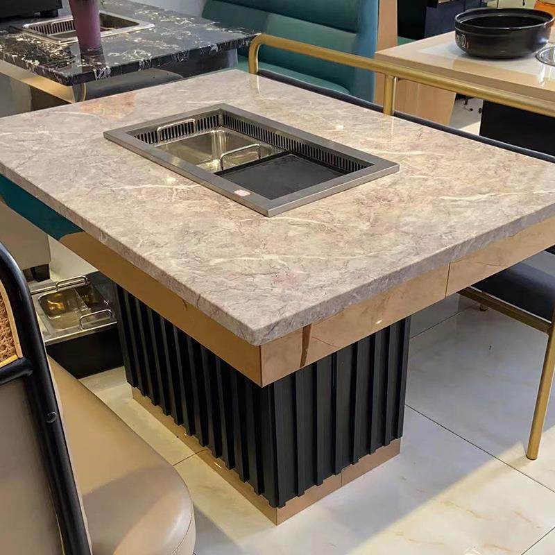 无烟火锅桌商用电磁炉净化烤肉烤涮一体烧烤桌子带烤炉火锅店饭桌,电子元器件市场,其它元器件,淘宝优惠券,粉丝福利购,淘宝优惠卷