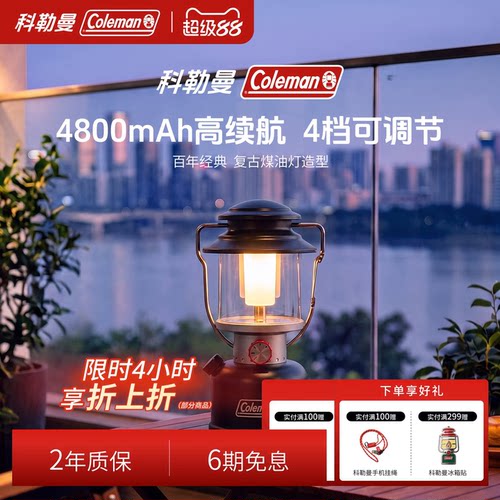 充电LED露营灯黑800流明
