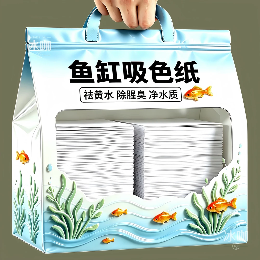鱼缸吸色片去黄水污水净水免换水