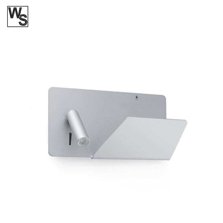 床头LED阅读灯 多功能小壁灯含置物架 酒店客房床头小壁灯夜灯