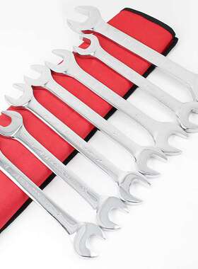 捷科OWSF-S10镜抛双开扳手两用开口扳手呆扳手组6-32mm10支装