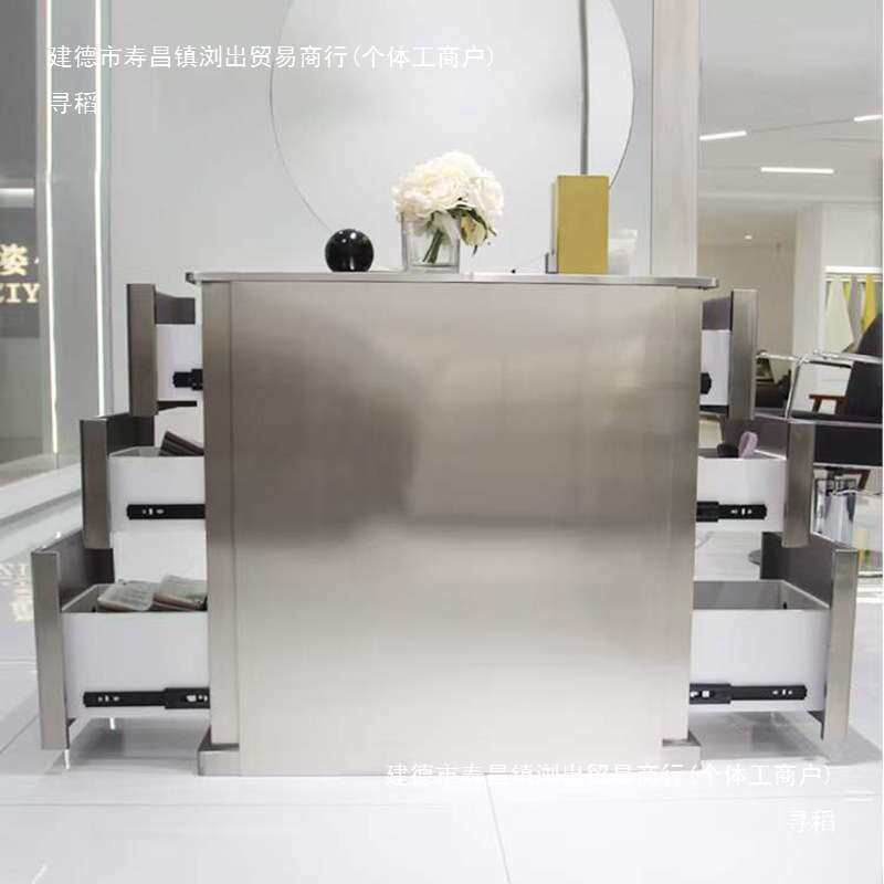 美发不锈钢工具柜理发店小柜子发廊工具储物柜带抽屉推车