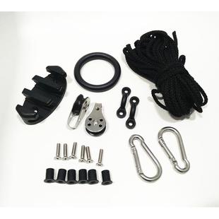 皮划艇配件船锚系绳固定座滑轮组绳扣防水探险橡皮艇游艇游艇配件