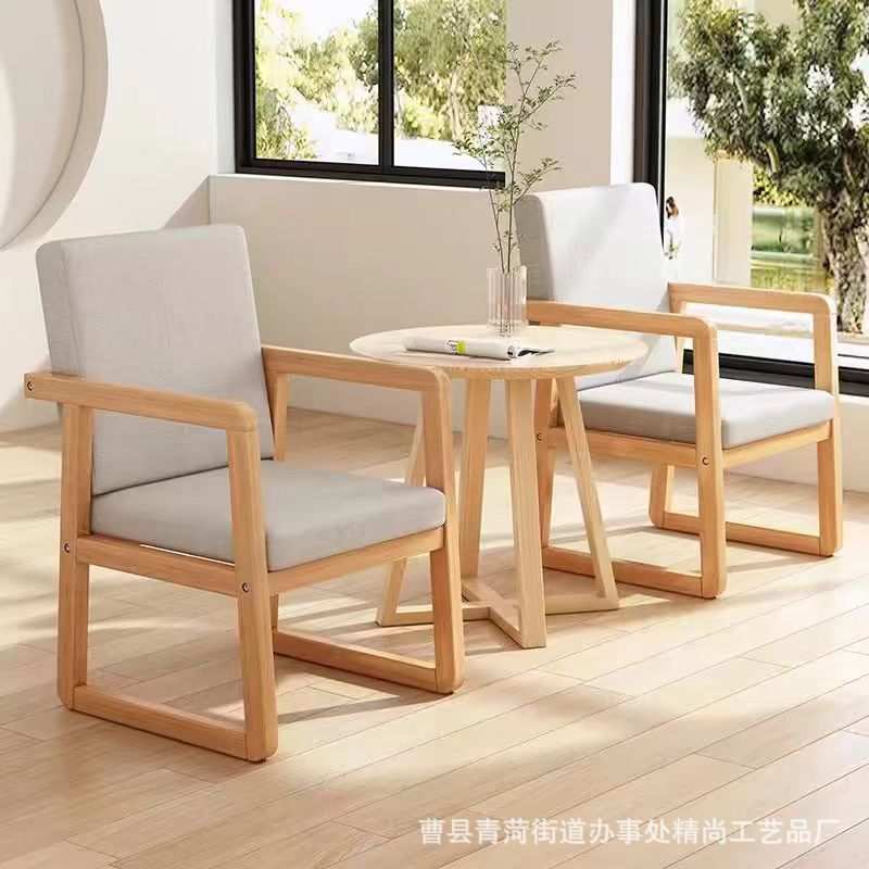 实木餐椅北欧靠背椅轻奢阳台椅子家用电脑扶手椅家用饭桌茶桌椅
