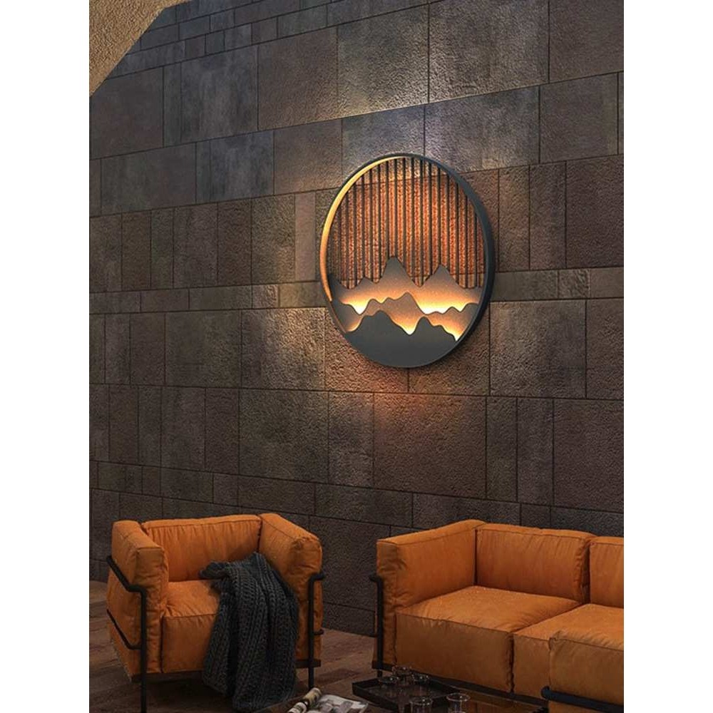 现代新中式防水楼梯室外过道简约外墙庭院灯阳台别墅门厅户外壁灯