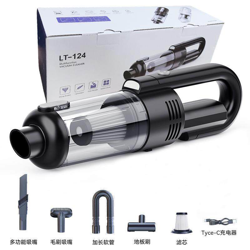 新款家用无线吸尘器手持便携车载吸尘器LED照明大吸力英文跨境124