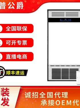 风暖浴霸集成吊顶暖风机卫生间嵌入式多功能取暖器照明换气浴霸灯