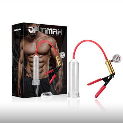 男用红管OPTIMAX奥提玛斯训练器金属拉杆压力表锻炼器大气杯P
