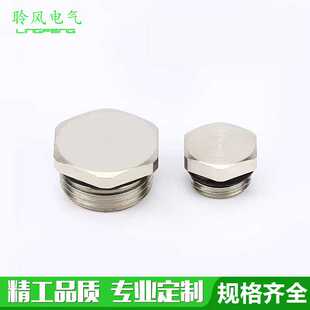 M12M16M18M20M22M24M25金属闷盖黄铜镀镍塞头堵塞件闷盖密封螺纹