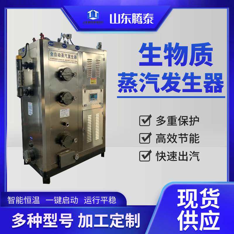 500公斤生物质颗粒蒸汽发生器 食品烘干蒸煮立式全自动蒸汽锅炉