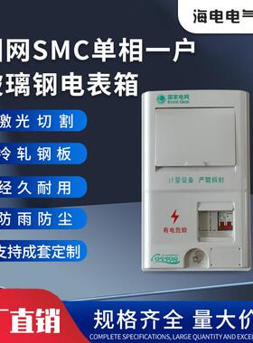 国网新标准江苏款单相一户非金属PC/SMC玻璃钢电表箱高硬度家用电