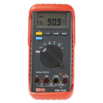 欧时RS PRO万用表, IDM103N, 1000V交流和直流10A 40MΩ电阻40mF