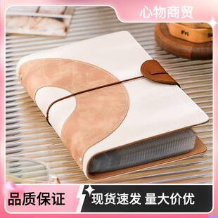 皮质3寸照片拍立得相册卡册三宫格a5活页纪念册收纳本相纸收纳册