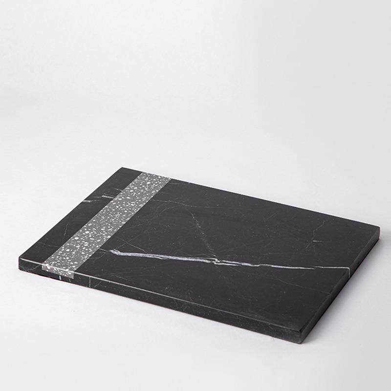 Darchin 北欧风大理石砧板长方形托盘黑色质感砧板装饰品