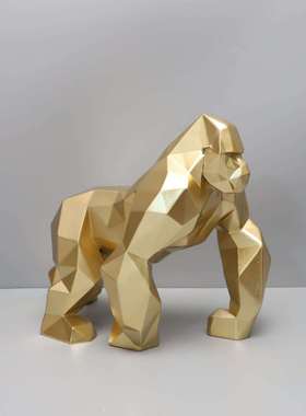 现代简约创意树脂猩猩摆件样板房售楼部卧室书房客厅桌面玄关饰品