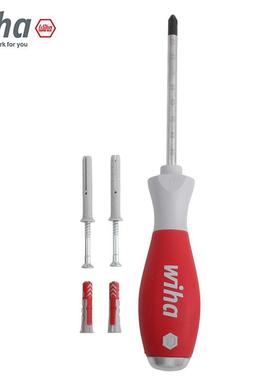 德国wiha威汉敲击螺丝刀41289进口十字穿心改锥电工通体螺丝批PH2