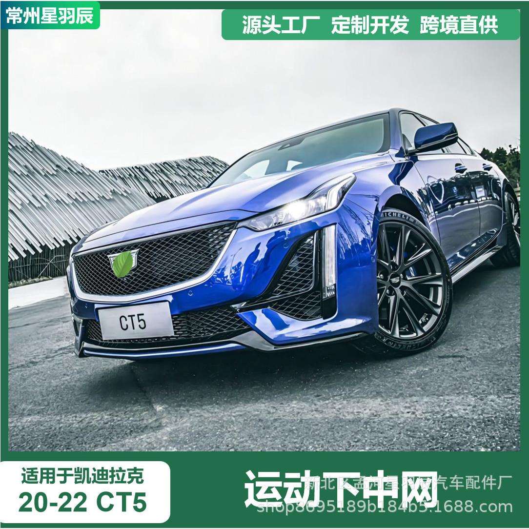 适用凯迪拉克22款CT5运动下中网前进气格栅蜂窝防虫网保护罩改装
