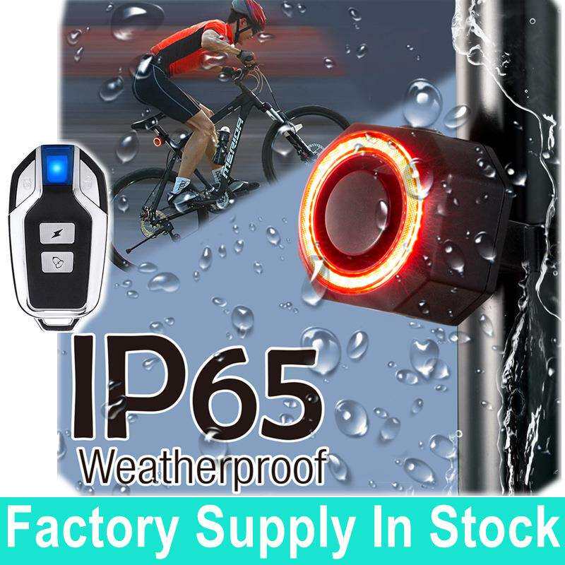 Night Auto Warning Bike LED Taillight Anti-theft Alarm