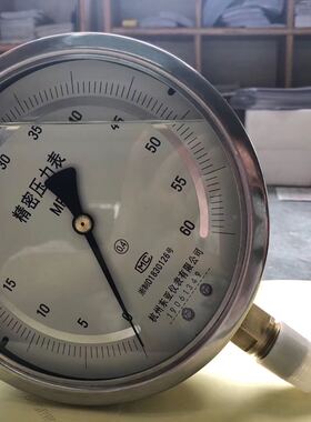 耐震精密压力表0.4级60Mpa液压表油压表高精度压力表杭州东亚仪表