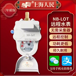 IoT远程智能预付费水表出租房家用全铜自来水表4分 上海人民NB